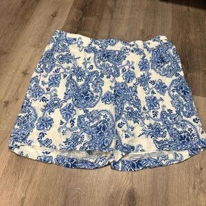 Soft Surroundings Blue and White Women's Shorts